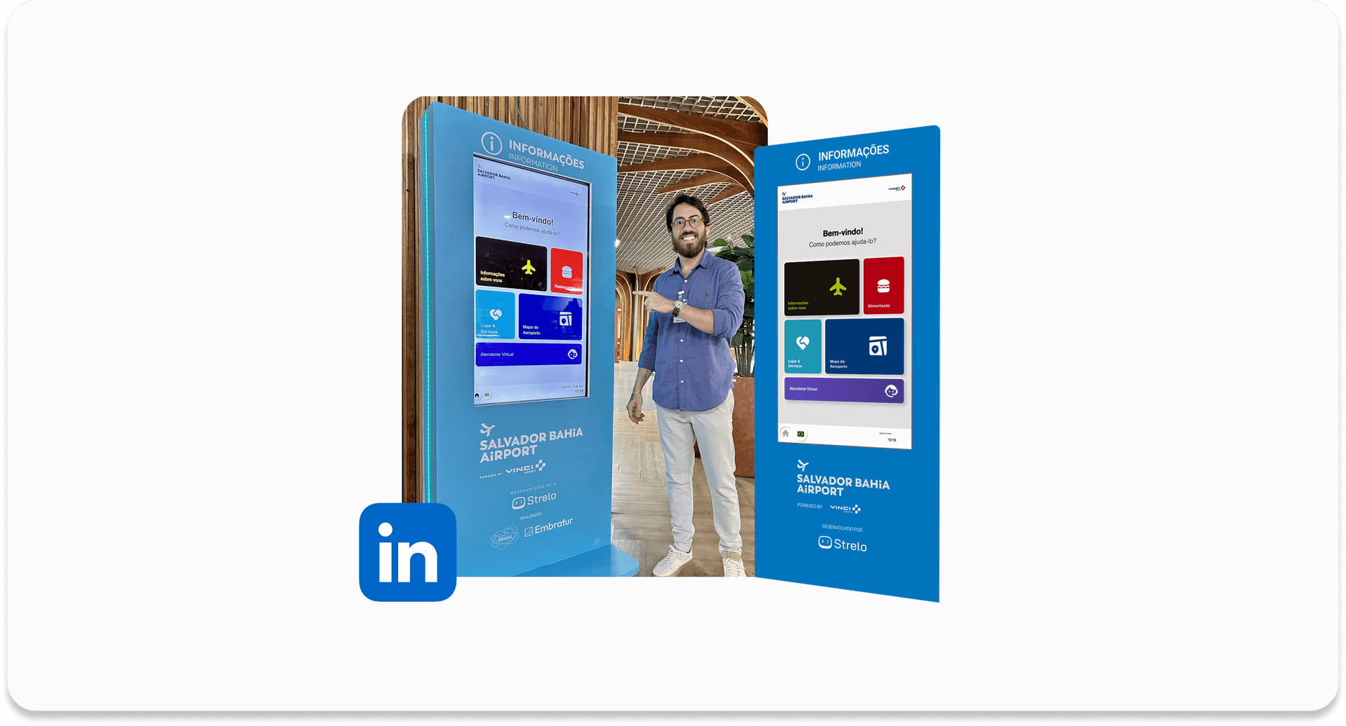 Totem digital para aeroportos