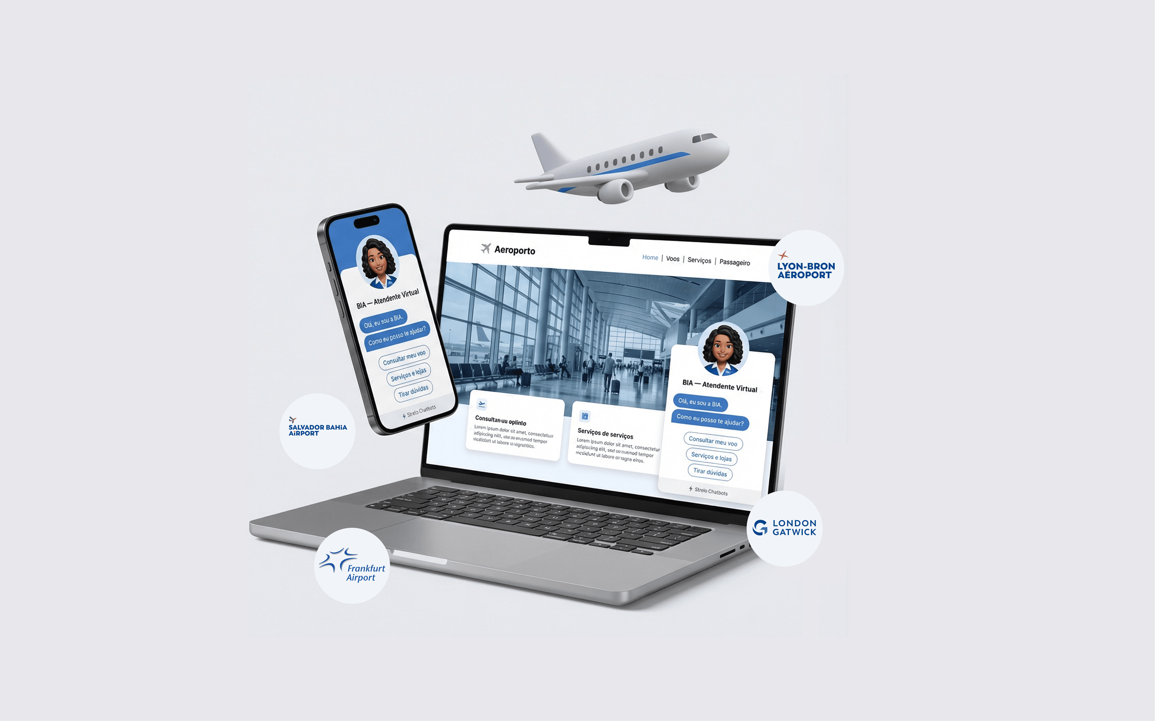 Top 10 melhores Chatbots de Aeroportos